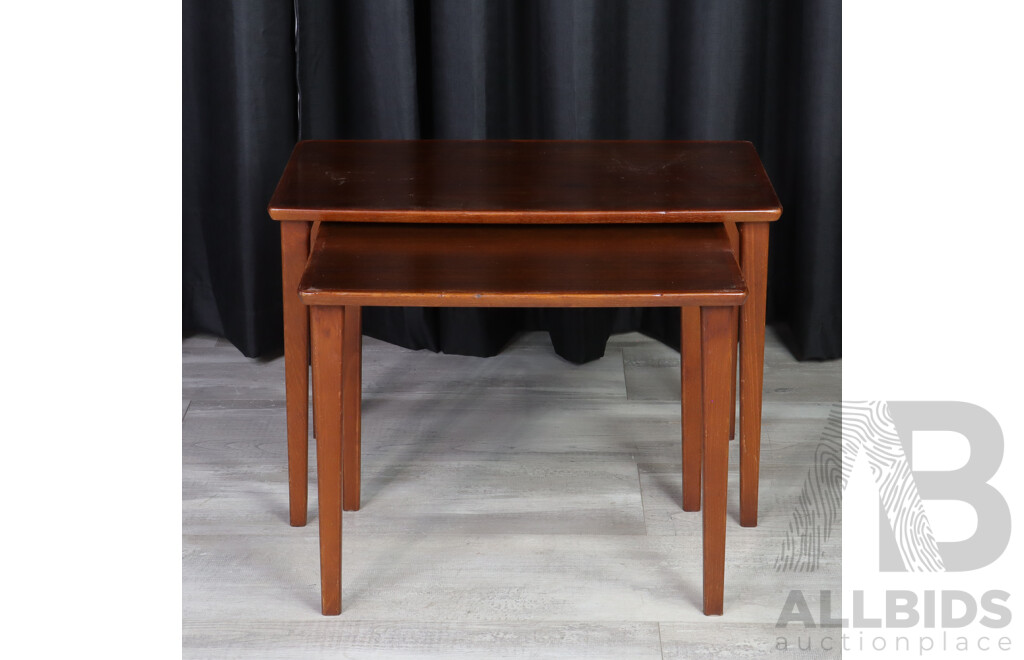 Nest of Two Teak Side Tables