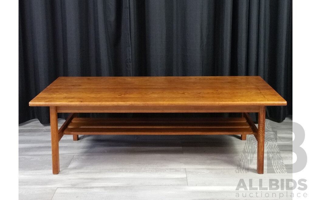 Large Danish Oak Coffee Table by Kurt Ostervig for K.P Mobler