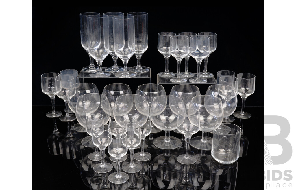 Large Quantity Orrefors Seconds Glasses of Mixed Varieties