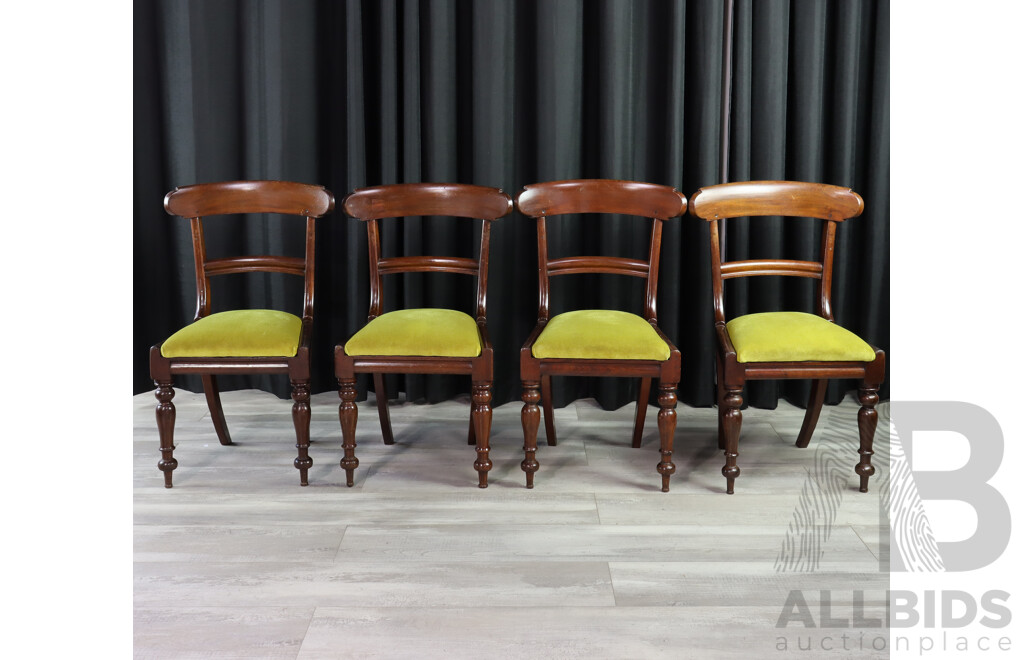 Set of Four Victorian Cedar Dining Chairs