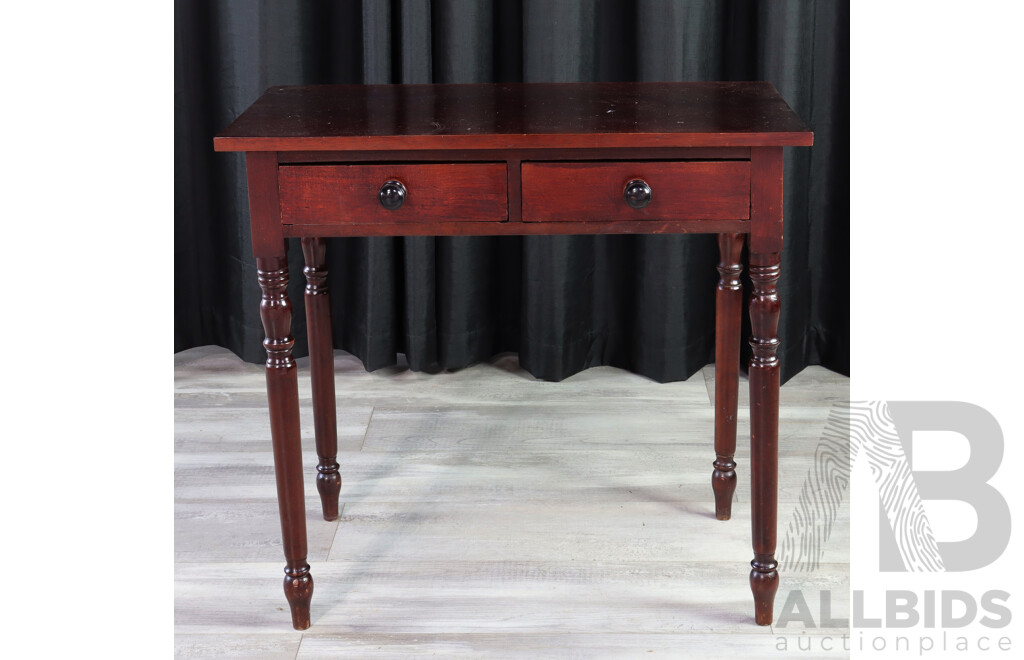 Victorian Cedar Side Table with Later Top