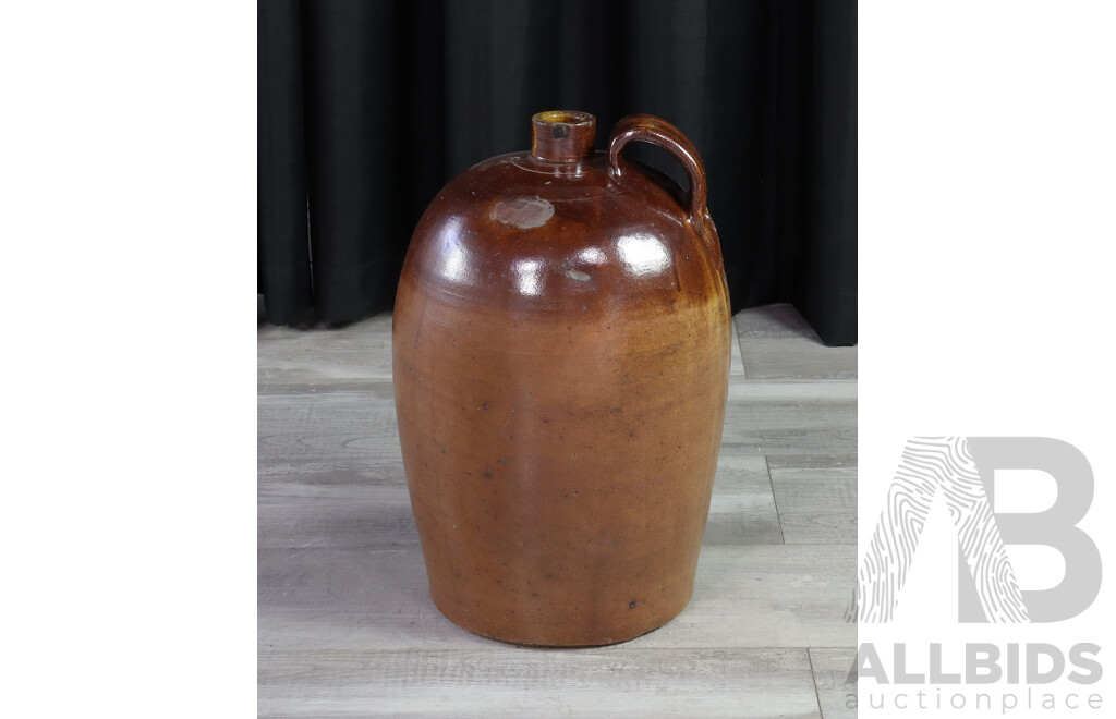 Glazed Six Gallon Earthenware Demijohn