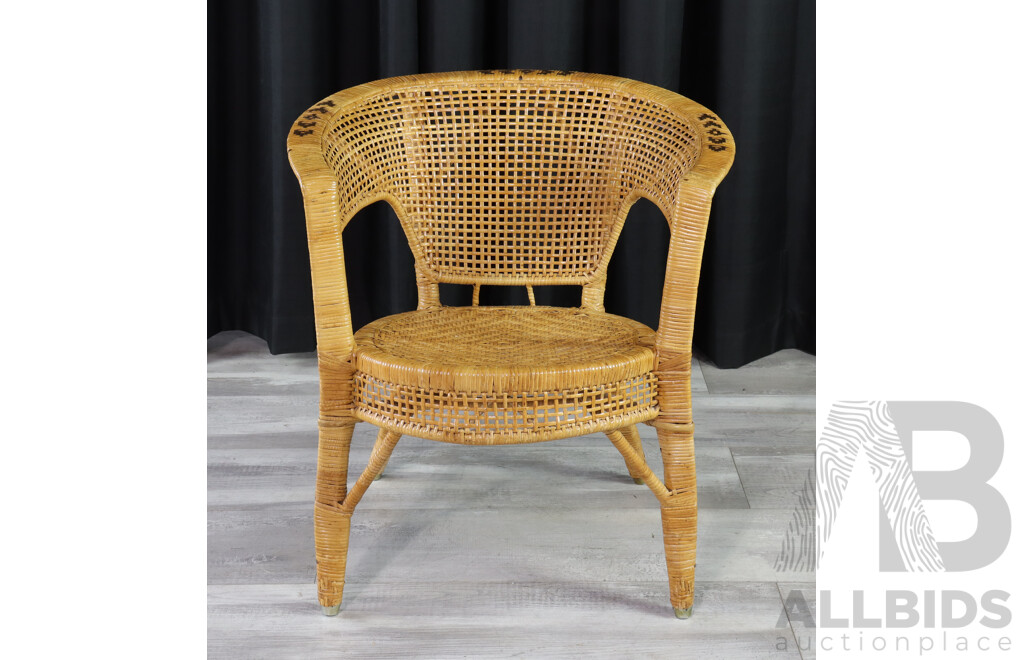 Single Cane Tub Chair