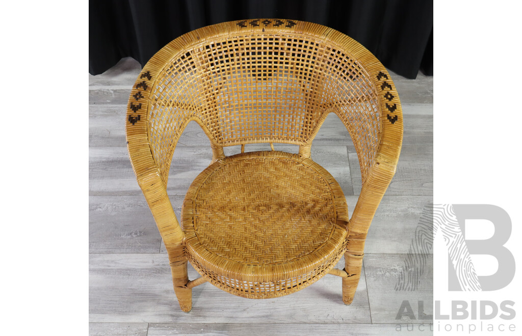 Single Cane Tub Chair