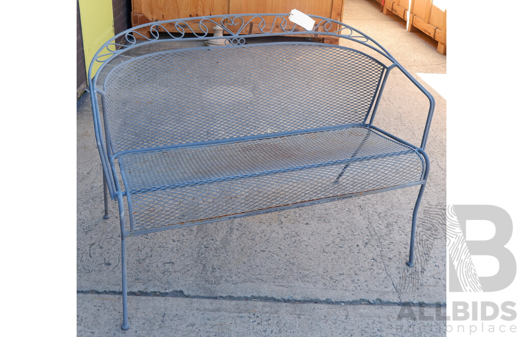 Outdoor Wrought Iron Bench Seat