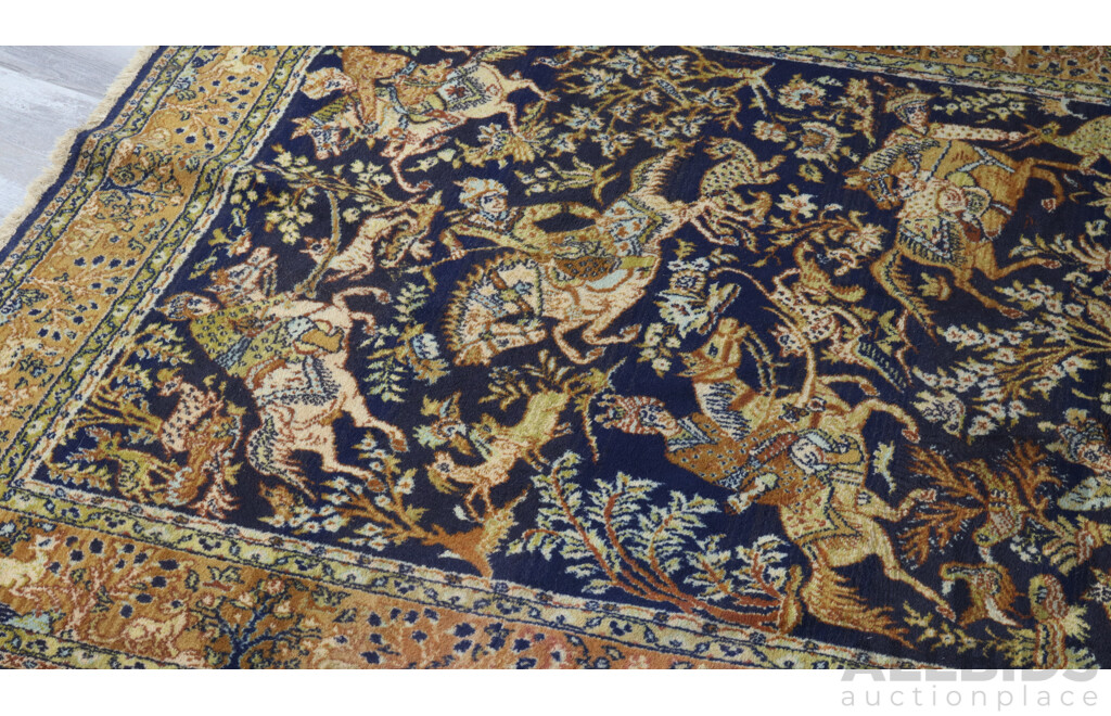 Belgium Pure Wool Persian Style Samarkand Carpet by Louis De Poortere