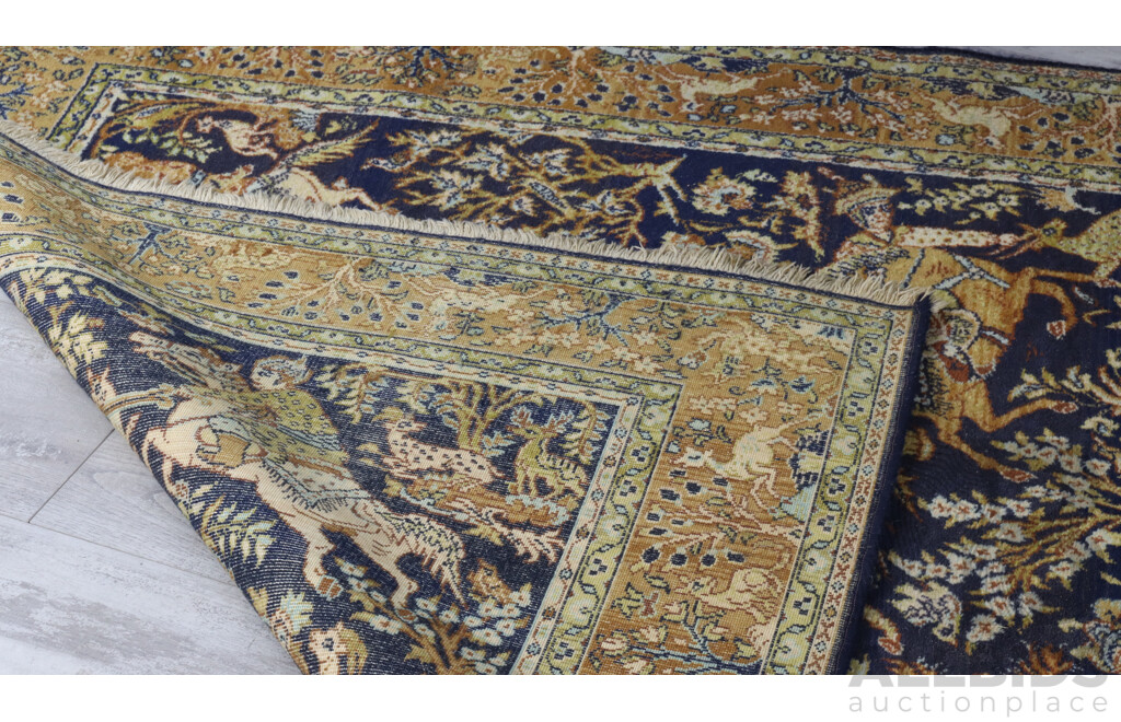 Belgium Pure Wool Persian Style Samarkand Carpet by Louis De Poortere