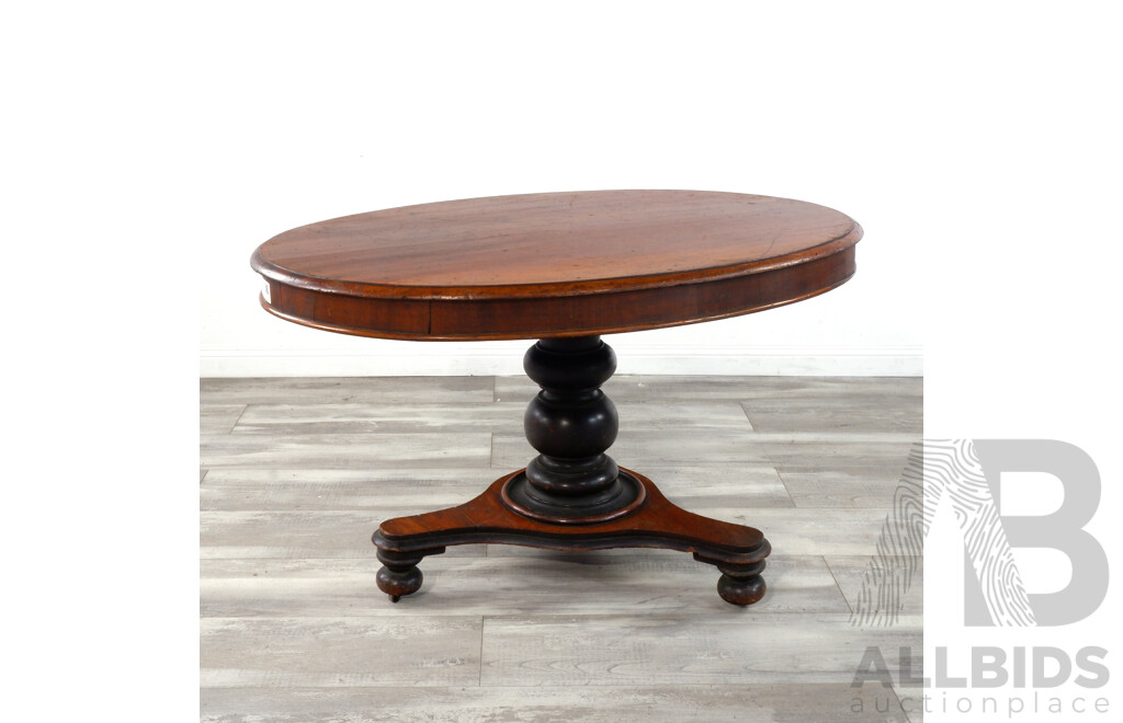 Victorian Cedar Single Pedestal Occasional Table