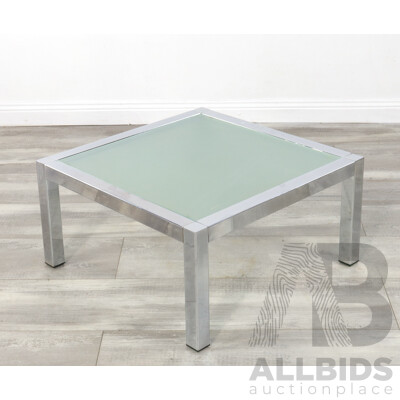 Modern Chrome Side Table