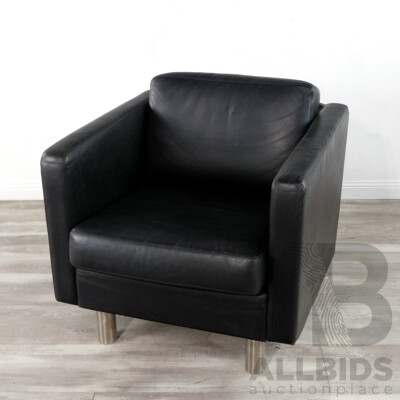 Vintage Erik Jorgensen Leather Lounge Chair for Woodmark International