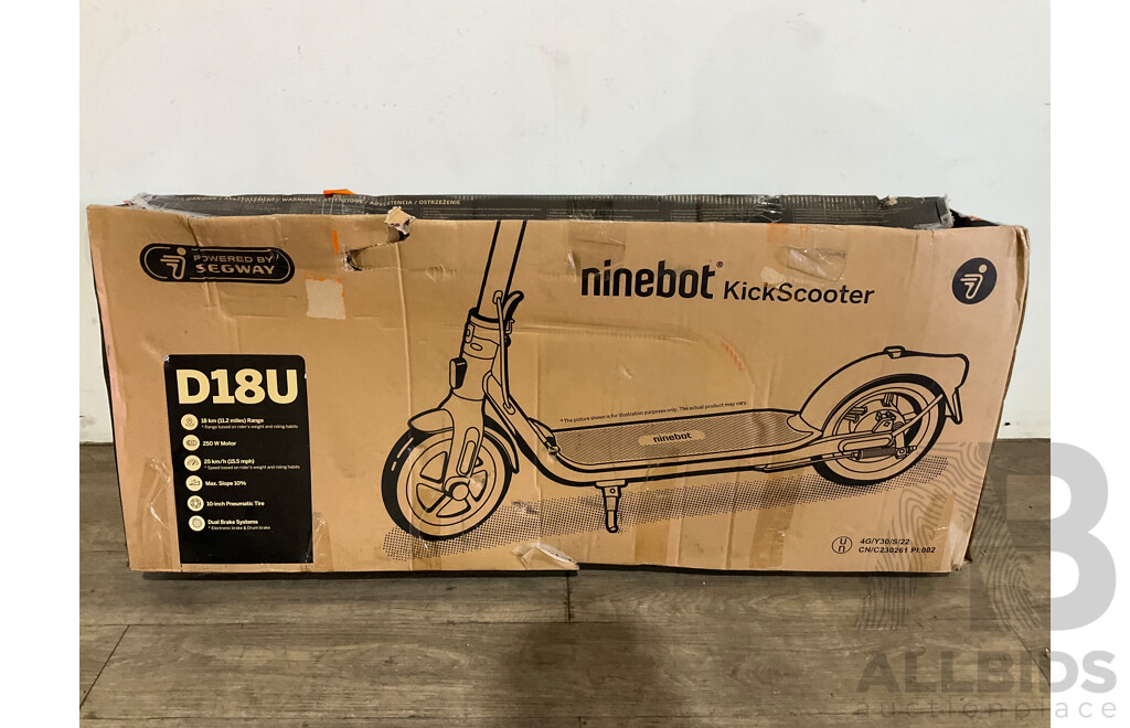 Segway Ninebot Kickscooter D18U - ORP $699.00