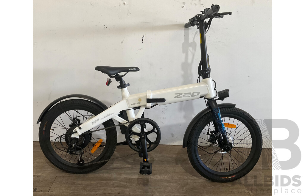 HIMO Z20 20" Grey Folding Power Assist Electric Bicycle Moped E-Bike - ORP $899.00