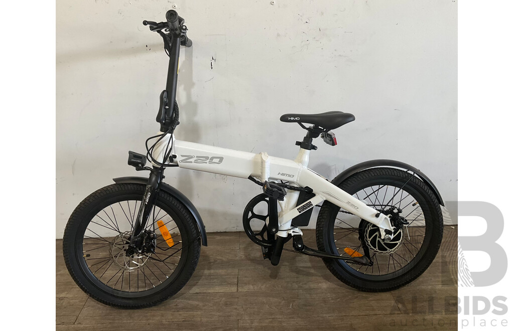 HIMO Z20 20" Grey Folding Power Assist Electric Bicycle Moped E-Bike - ORP $899.00