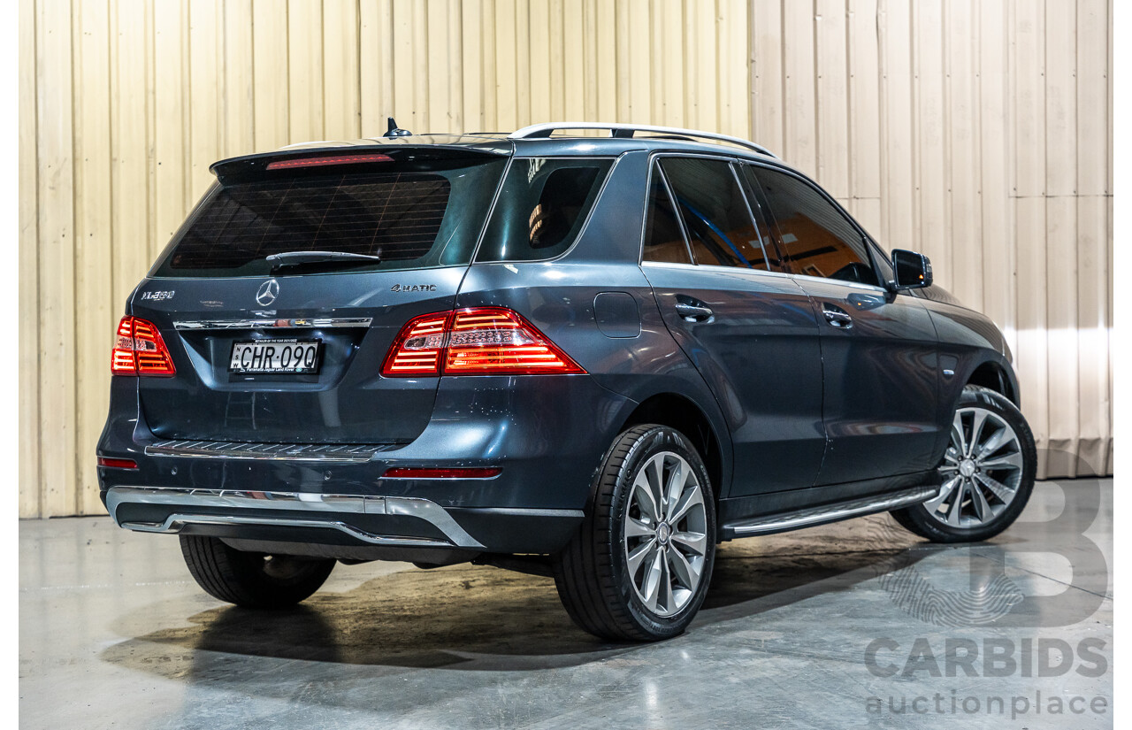 7/2012 Mercedes Benz ML350 Blue Efficiency (4x4) 166 4d Wagon Tenorite Grey V6 3.5L