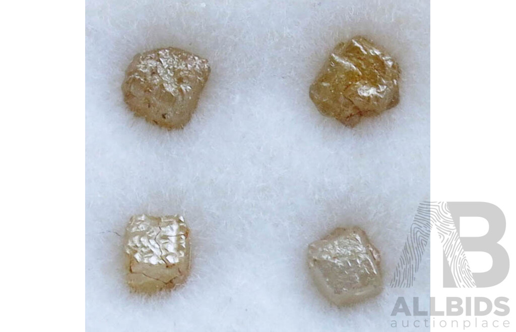 Uncut Rough Diamond Crystals x4