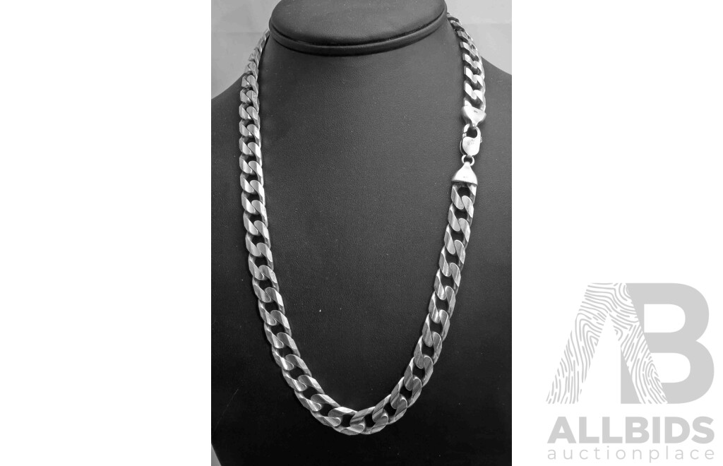 Very Heavy Long Sterling Silver Chain