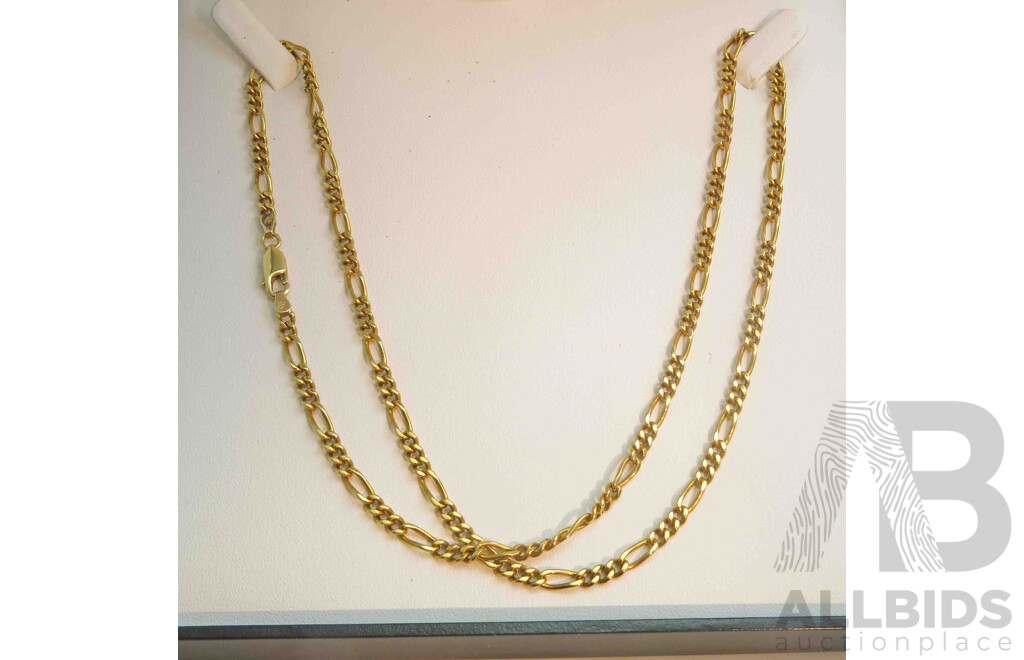 9ct Yellow Gold Chain - Figaro Curb Links