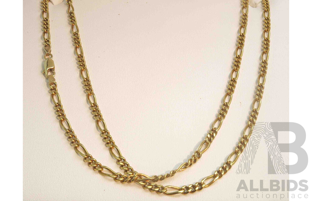 9ct Yellow Gold Chain - Figaro Curb Links