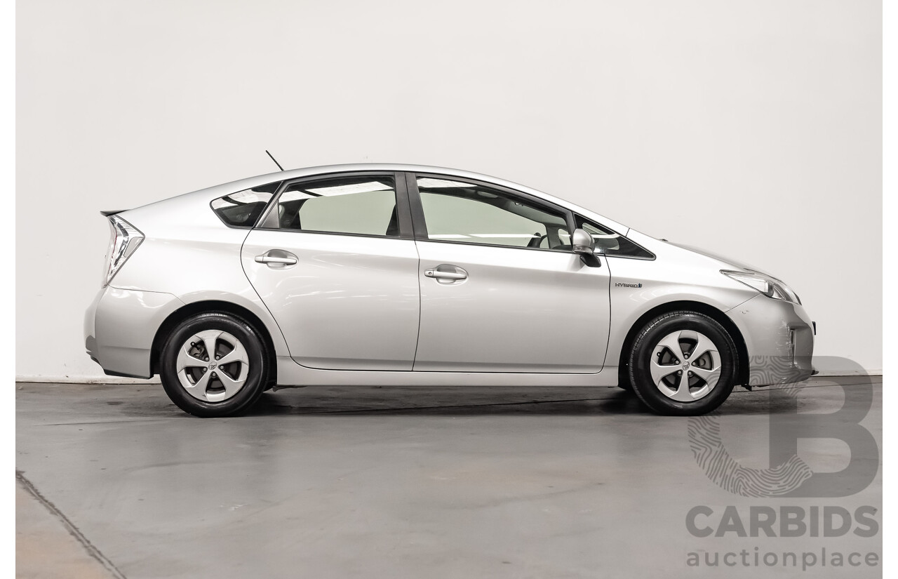 08/13 Toyota Prius HYBRID FWD ZVW30R MY12 5D Hatchback Silver 1.8L