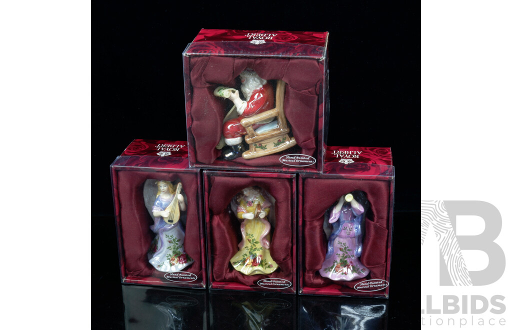 Collection Four Villeroy & Boch Christmas Ornaments in Original Boxes