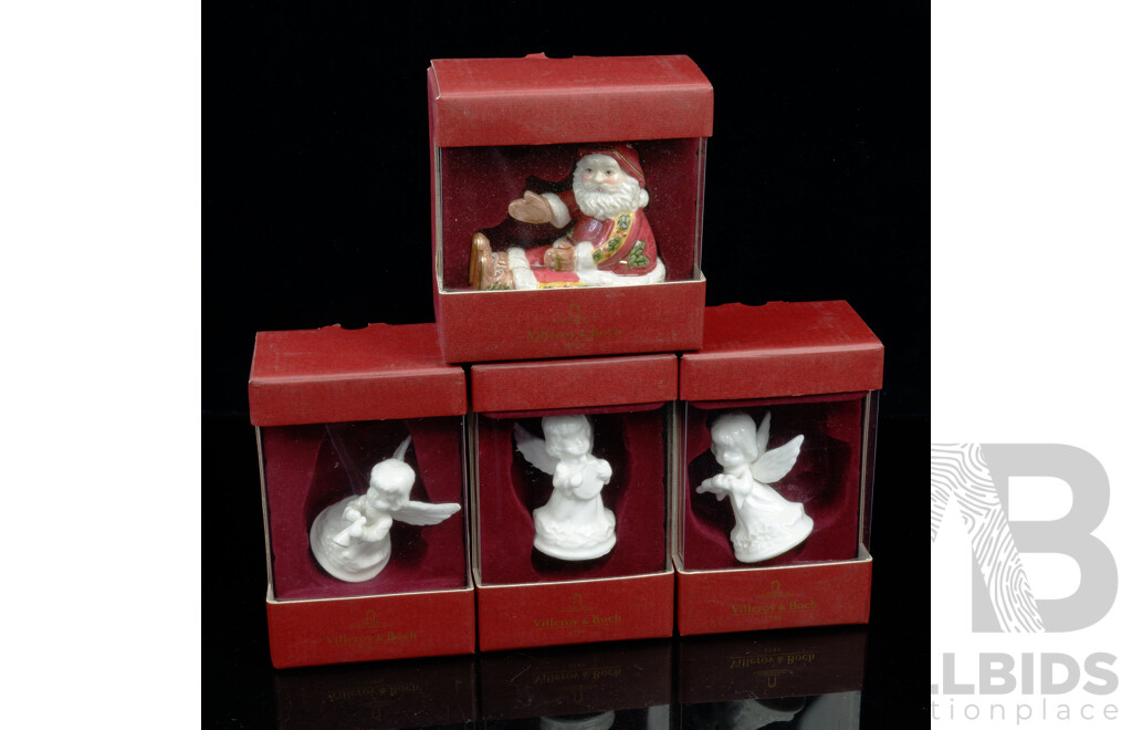 Collection Four Royal Albert Christmas Ornaments in Original Boxes