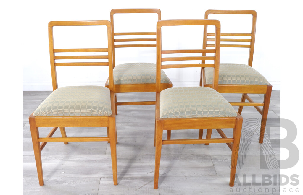 Set of Four Maple Ladder Back Dining Chairs by Fred Ward for Myer Collection