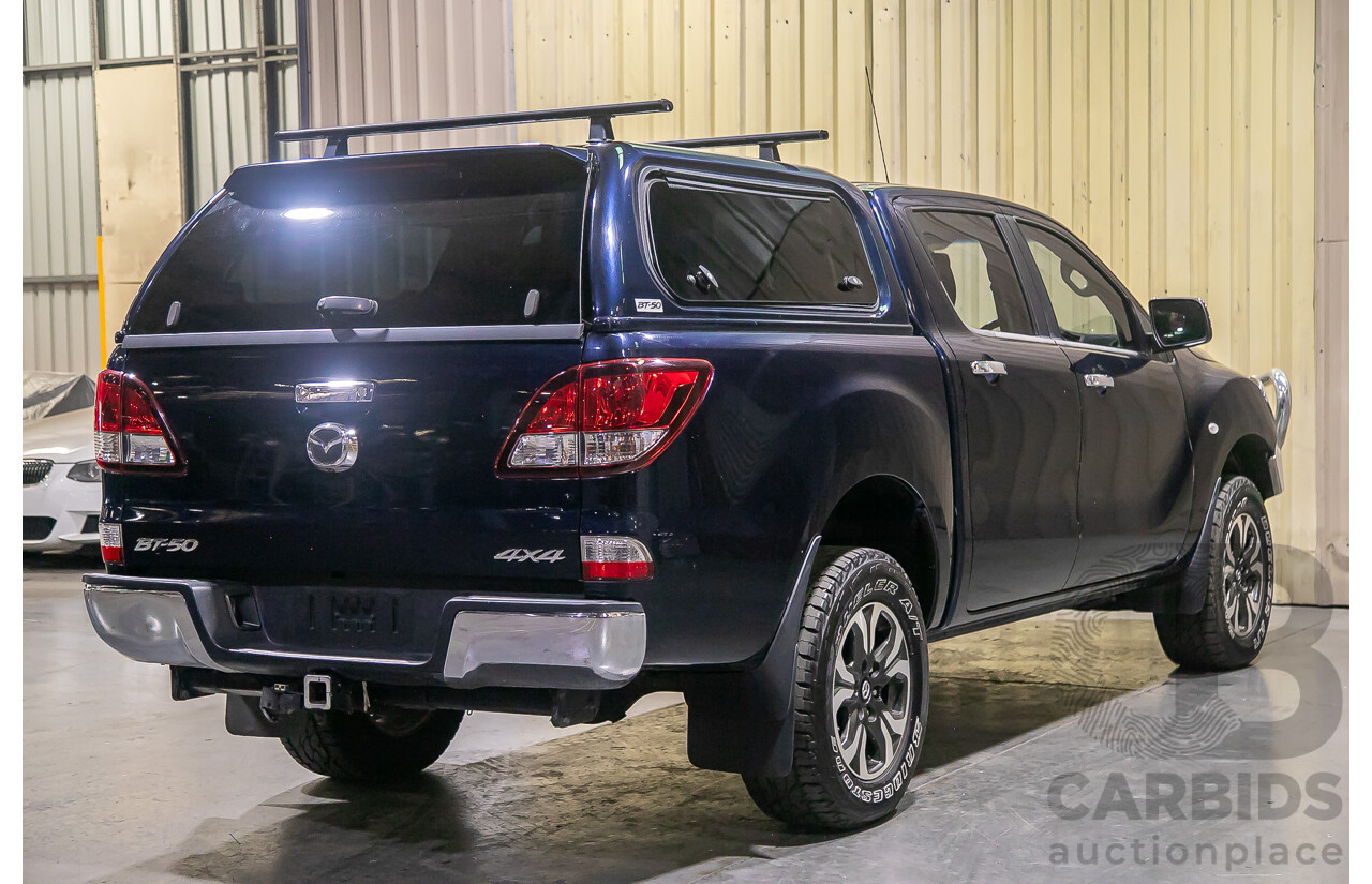 9/2015 Mazda BT50 XTR (4x4) MY16 Dual Cab Utility Metallic Blue Turbo Diesel 3.2L