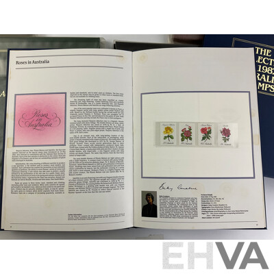 Australian 'The Collection' Annual Stamp Albums, Consecutive 1981 to 1985 - Face Value $100