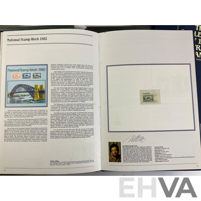 Australian 'The Collection' Annual Stamp Albums, Consecutive 1981 to 1985 - Face Value $100
