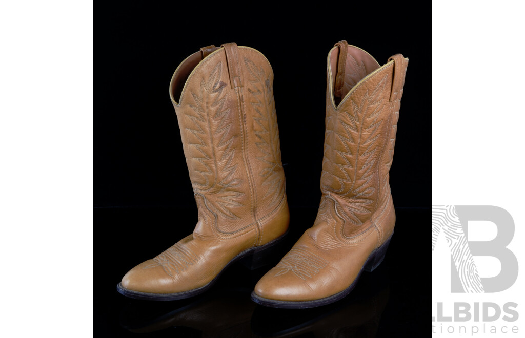 Pair Vintage American Leather Cowboy Boots