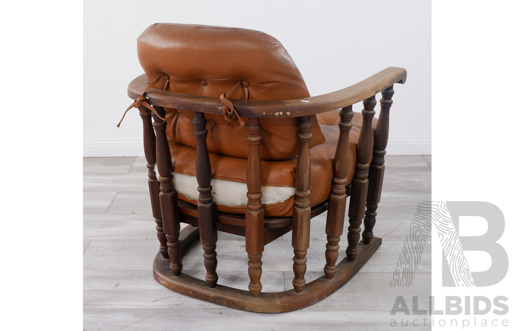 Vintage Timber Ships Tub Chair
