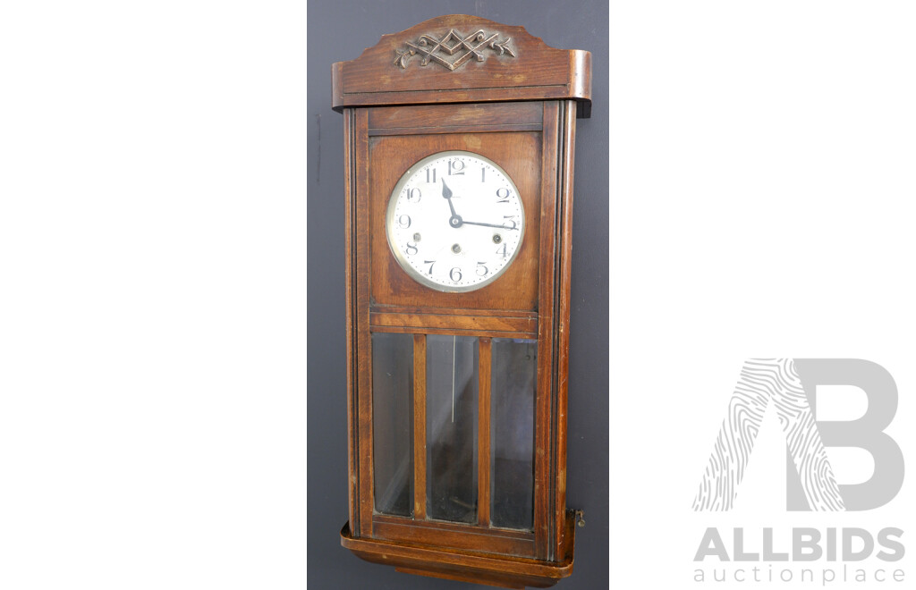 Vintage Kienlle Cased Wall Clock