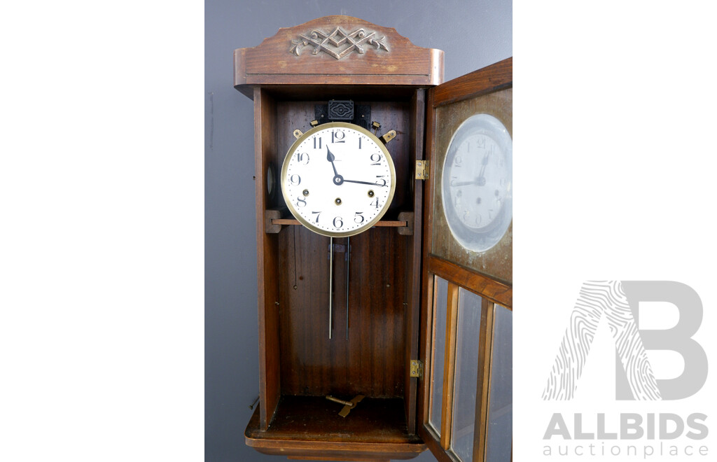 Vintage Kienlle Cased Wall Clock