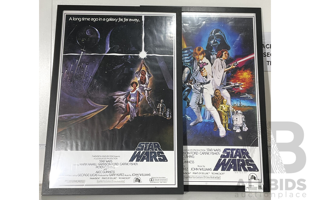 Two Framed Star Wars Movie Posters