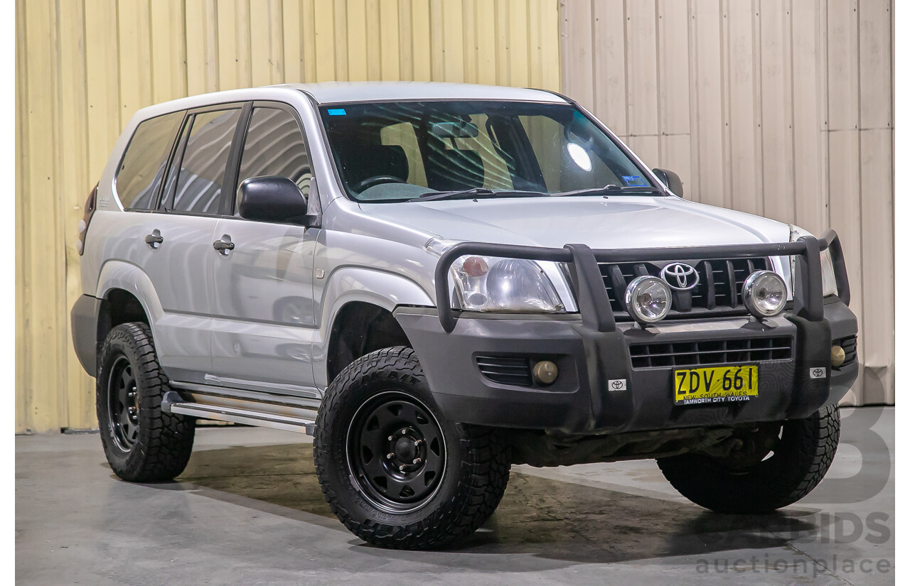 4/2004 Toyota Landcruiser Prado GX (4x4) KZJ120R 4d Wagon Silver Turbo Diesel 3.0L