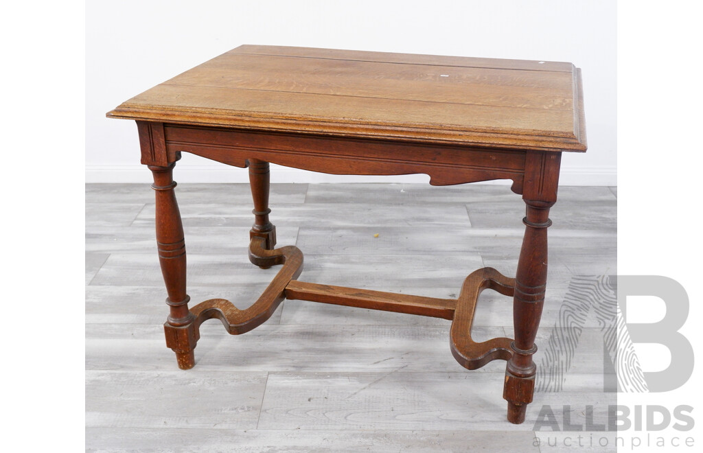 Early 20th Century Tudor Revival Oak Table