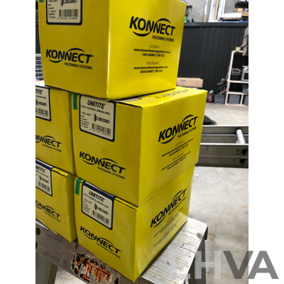 5 Sealed Boxes of Konnect Untite UT6-14x55CL5NWA/500 Wallaby Roofing Hex Head Screws