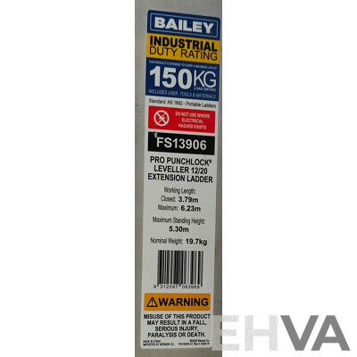 BAILEY Pro Punchlock Leveller 12/20 Extension Ladder
