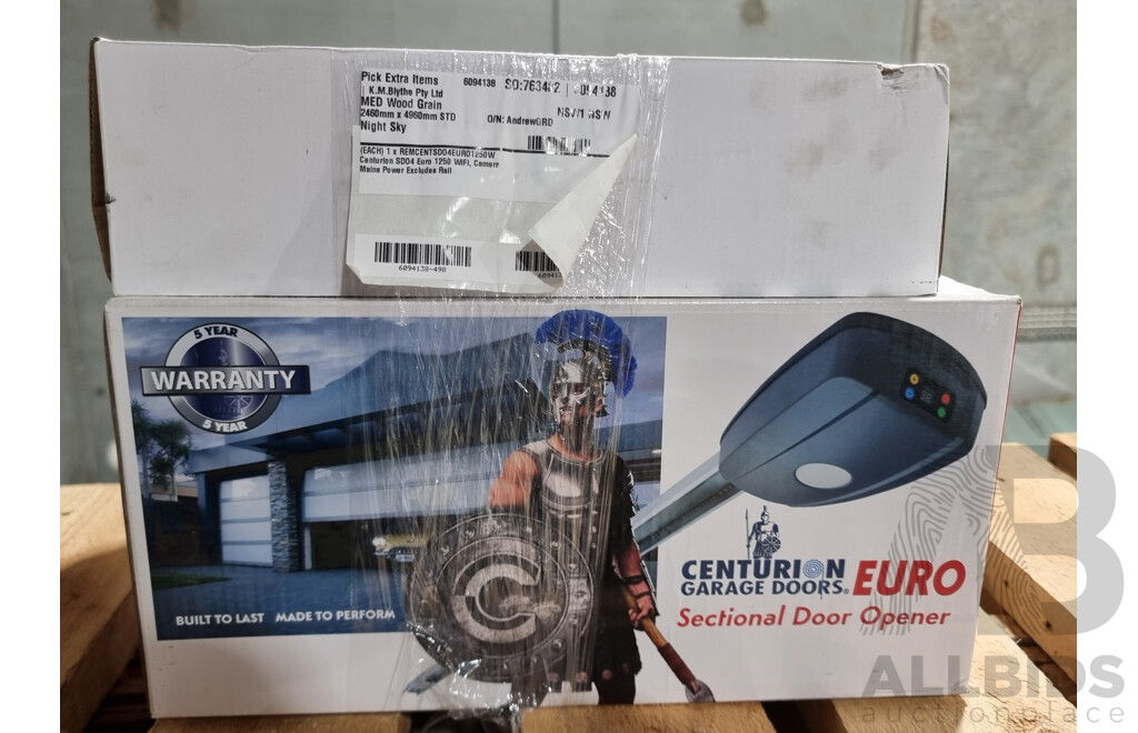 CENTURION EURO 1250 Sectional Garage Door Opener with a Universal Cover