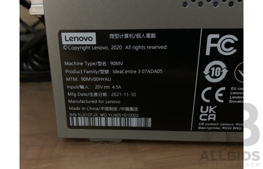 Lenovo IdeaCentre 3 Desktop Tower with Integrated EFTPOS Square reader