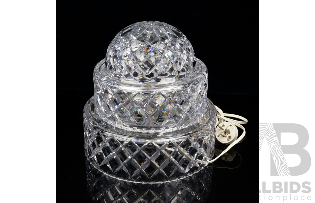 Vintage Cut Crystal Two Piece Light Fitting