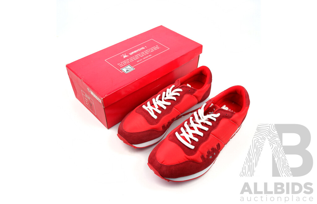 Limited Edition Invader 1 Point Shoes (Red), in Original Box, Hand-Signed and Dated 2010