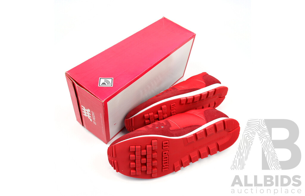 Limited Edition Invader 1 Point Shoes (Red), in Original Box, Hand-Signed and Dated 2010
