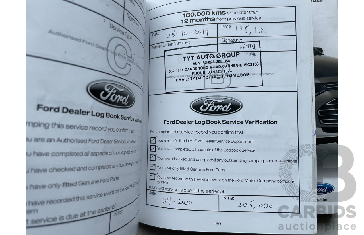 8/2013 Ford Territory TX (rwd) SZ 4d Wagon White 2.7L