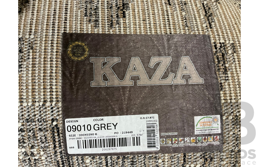 KAZA Grey Rug 200 X 290cm