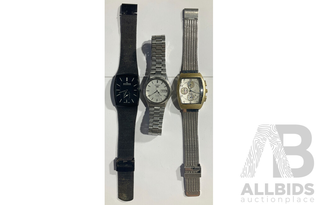 Collection of Three Mens Watches - Seiko, Skagen & Mercedes Benz