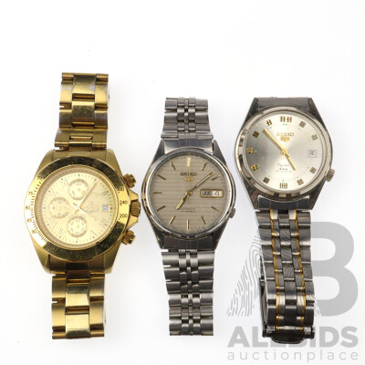 Collection of Three Vintage Watches - Seiko & Oskar Emil