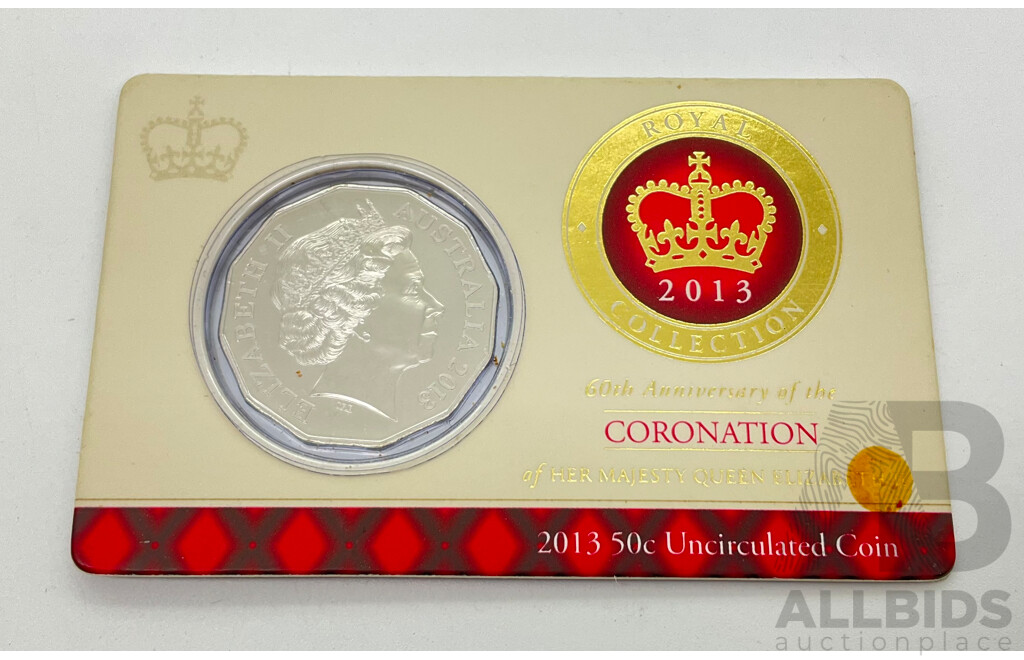 Australian RAM 2013 Commemorative Firty Cent Coin, 60th Anniversary of the QE2 Coronation