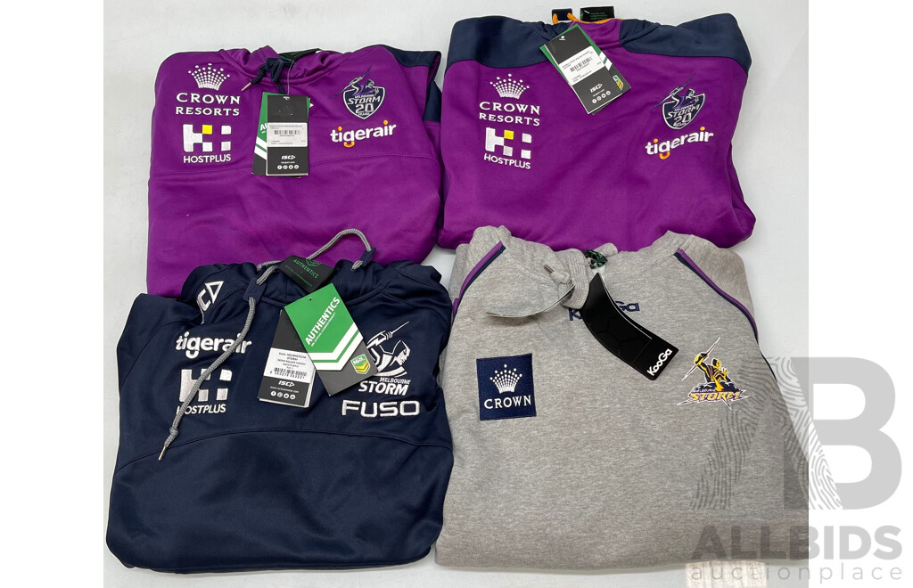 Melbourne Storm Hooded Jumpers - Brand New - Lot of 4