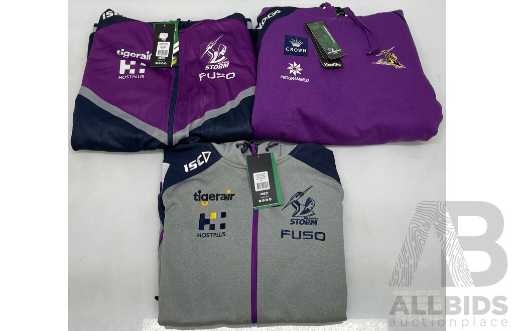 Melbourne Storm Hooded Jumpers - Brand New - Lot of 3